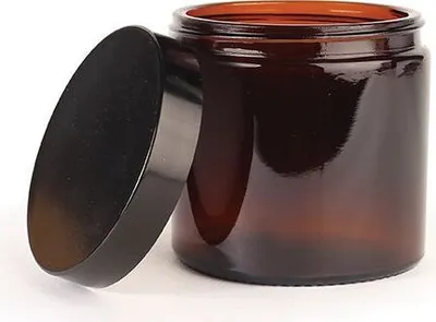 Produktbild von Salbendose aus Braunglas mit Deckel 500 ml