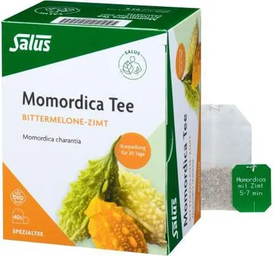 Produktbild von Salus Momordica Tee, Bittermelone-Zimt Kräutertee, Spezialtee, Momordica charantia 40X2.3 g