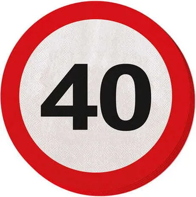 Produktbild von Party Serviette Verkehrsschild 40
