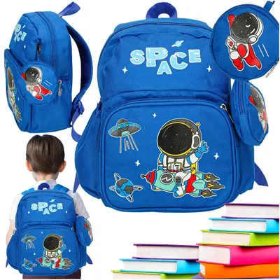 Image de Sac à dos pour enfant d'âge préscolaire, motif astronaute, 30 x 22 x 11 cm
