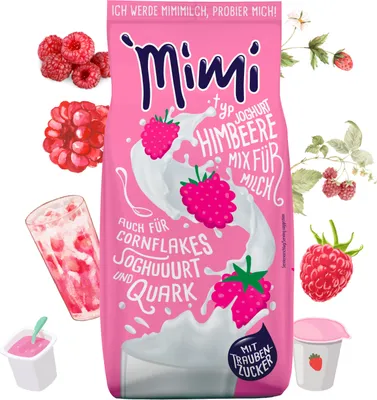Produktbild von MIMI Das Original Himbeere Joghurt Getränkepulver 400g Beutel