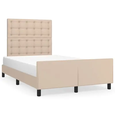 Produktbild von Bettgestell mit Kopfteil Cappuccino-Braun 120x200 cm Kunstleder