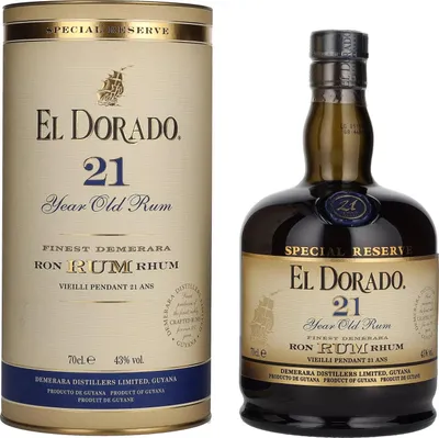 Produktbild von El Dorado 21 Years + Box 700ml 43% Vol.