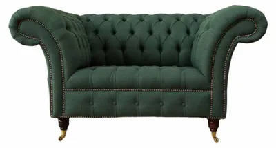 Produktbild von Grüner Sessel Sofa Couch Polster Luxus Klassische Textil Couchen Neu