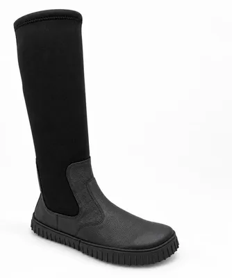 Zdjęcie produktu dla Damskie wysokie kozaki barefoot - DONNA BLACK 38 EU Czarny