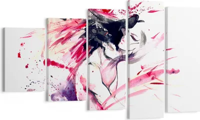 Produktbild von Bild auf Leinwand - Leinwandbild - Abstraktion Gesicht Emotion weiblich - 100x60cm - Wand Bild - Wanddeko - Leinwanddruck - Bilder - Kunstdruck - Leinwand bilder - Wandkunst - EG100x60-3051