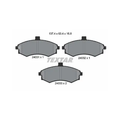 Produktbild von Textar Bremsbeläge vorne für Hyndai Elantra Matrix 1,5 - 2,0 + D CRDi 16V