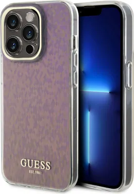 Produktbild von Guess Guhcp15Xhdecmp Iphone 15 Pro Max 6,7 Rosa/Rosa Hardcase Iml Facettenspiegel Disco Iridescent