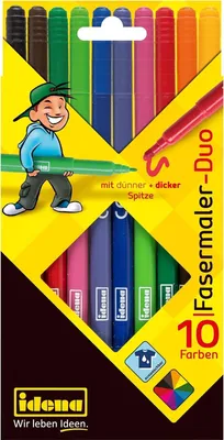 Produktbild von Idena Fasermaler Duo 10 Stück