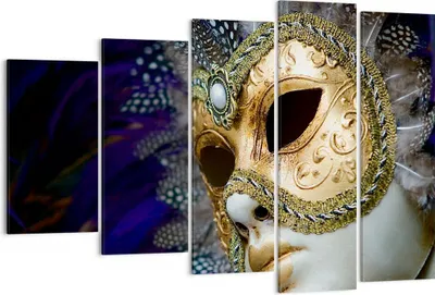 Produktbild von Bild auf Leinwand - Leinwandbild - Maske Gesicht Mysterium - 150x100cm - Wand Bild - Wanddeko - Leinwanddruck - Bilder - Kunstdruck - Wanddekoration - Leinwand bilder - Wandkunst - EG150x100-0147