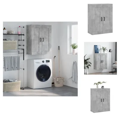 Zdjęcie produktu dla vidaXL Szafka ścienna betonowa szara 69,5x34x90 cm materiał drewnopochodny - Kredensy