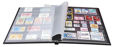 Image de Exacompta Album de timbres Sport 16 pages noires 16,5x22,5 cm 9 bandes