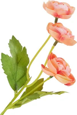 Produktbild von Kunstblume Orange mit 3 Blüten, 4-5,5 cm Durchmesser, flexible Formgebung