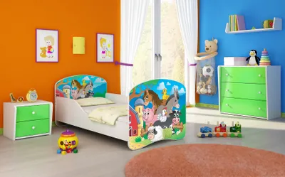 Image de ACMA I Lit d'adolescent Lit d'enfant Lit junior Set complet avec matelas Sommier à lattes Blanc 34 Ferme 180x80