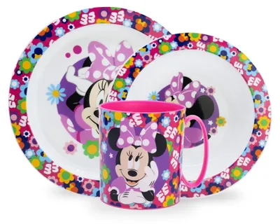 Image de Omgoods - Ensemble de couverts réutilisables pour enfants - Assiette, bol et tasse