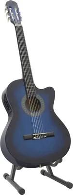 Obrázok produktu pre vidaXL 12-dielna westernová gitarová súprava s ekvalizérom a 6 strunami modrá
