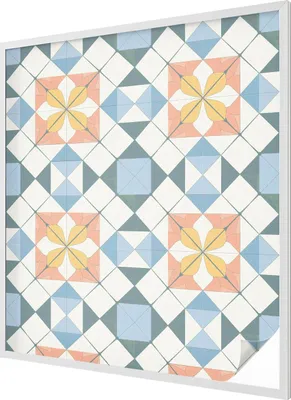 Obrázek produktu pro Vitrážová fólie na okno - 116x100 cm - vitrážový vzor - neprůhledná dekorativní fólie na ochranu soukromí - samolepicí, UV ochrana - barevná symetrie