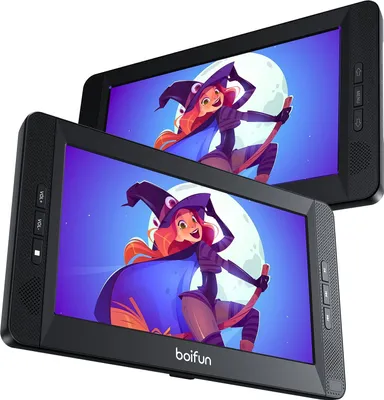 Produktbild von BOIFUN DVD Player Auto 2 Bildschirme 10,5" Mit Tragbarer Fernseher Kopfstütze 2 Monitors