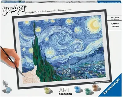 Immagine prodotto di Pittura con i numeri CreArt Van Gogh Notte stellata, 30x40 cm, dai 14 anni in su, Ravensburger