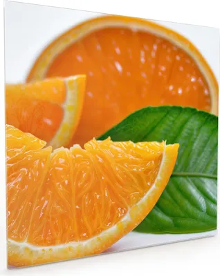 Produktbild von Küchenrückwand Spritzschutz Glas mit Motiv Orangenscheiben 40 x 40 cm
