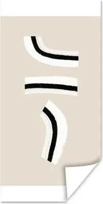 Produktbild von MuchoWow® Poster Linie - Pastell - Gestaltung 60x120 cm - Wandschmuck