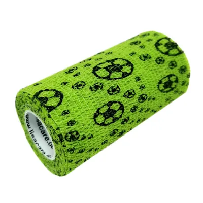 Produktbild von LisaCare kohäsive Bandage - Fußball Grün - 10cm x 4,5m