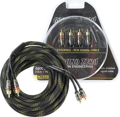 Image de Ground Zero GZCC 1.0X-TP | 1.0 m Câble RCA haute qualité avec connecteurs métalliques