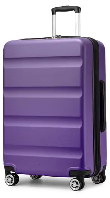 Produktbild von KONO Koffer Trolley Groß Erweiterbares Hartschalengepäck Leichte Koffer XL mit TSA-Schloss und 4 Doppelspinnrollen ideal für Reisen und Business 75x47.5x29.5cm, Violett – Größe XL (75 x 47.5 x 29.5 cm