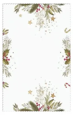 Obrázek produktu pro Ruhhy 26378 Vánoční ubrus 220 x 140 cm, bílý s potiskem