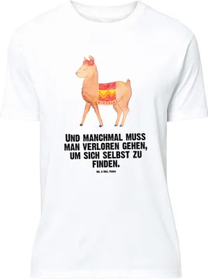 Produktbild von Mr. & Mrs. Panda Größe XL T-Shirt Alpaka Stolz - Weiß - Geschenk, Tshirt, mit Spruch, Shirt, Lama