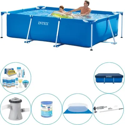 Zdjęcie produktu dla Intex Frame Pool Prostokątny 260x160x65 cm - Basen wraz z akcesoriami