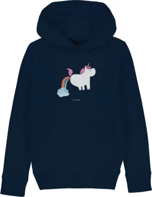 Produktbild von Mr. & Mrs. Panda Kinderpullover Einhorn Pupsen 9-11 Jahre (134/146) - French Navy - Geschenk, Sweatshirt, Kinderbekleidung, Sweater, Unicorn, Hoodie, Pups, Hoody, Lustig