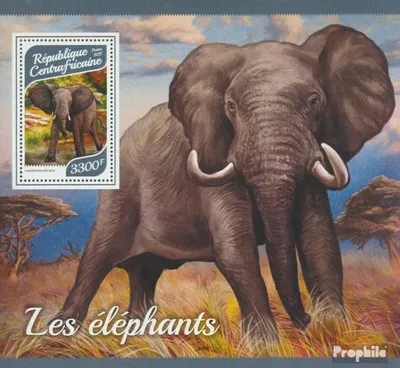 Produktbild von Briefmarken Zentralafrikanische Republik 2017 Mi Block 1702 (kompl. Ausgabe) postfrisch Elefanten