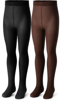 Produktbild von Bellivalini Kinder Strumpfhose Mikrofaser 2 Pack 40 DEN BLVFI1008 (Schwarz/Mocca (2Pack), 92-98)