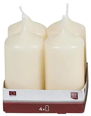 Produktbild von Stumpenkerze 8cm Ø4cm champagner 4 Pack