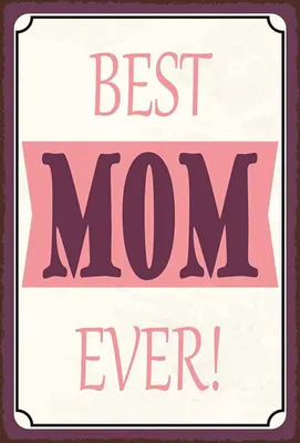Produktbild von vianmo Holzschild 30x20 cm best MOM ever beste Mama