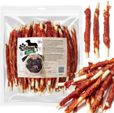 Obrázok produktu pre Pochúťka pre psov, tyčinka s kačacinou Mr Pretzel 500g