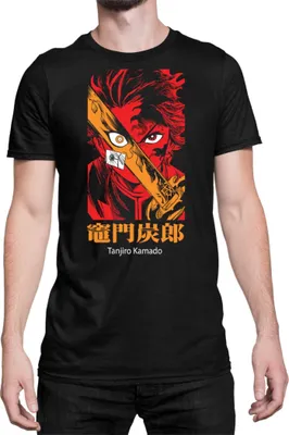 Obrázok produktu pre Mužské Tričko Demon Anime Slayer Kimetsu No Yaiba Tanjiro Kamado 015, Man 3XL / čierna