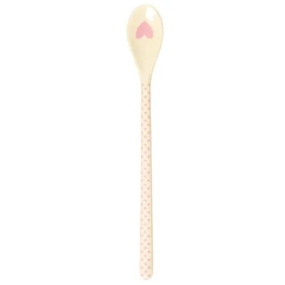 Produktbild von RICE - Melamin Latte Löffel - Löffel lang, Hearts / Herzen - Rosa