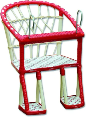 Produktbild von Puppensitz in Rot und Weiß, 18 x 22 x 25 cm