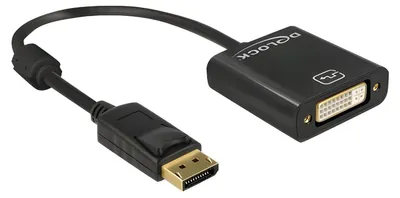 Produktbild von Delock - DisplayPort-Adapter - DisplayPort (M) zu DVI-I (W) - 20 cm - Schwarz