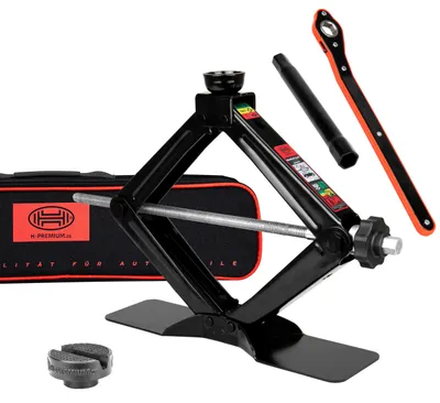 Zdjęcie produktu dla HEYNER® Zestaw podnośników nożycowych 2 t, 125–470 mm wysokość podnoszenia, certyfikat