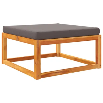 Image de vidaXL Tabouret de jardin avec coussin 65x65x29 cm bois massif acacia