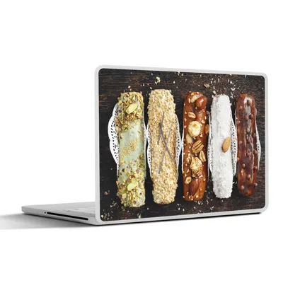 Produktbild von MuchoWow® Laptop Aufkleber Sticker Cover Frankreich - Gebäck - Nüsse 25x18 cm - Laptop-Deko