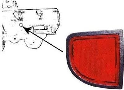 Produktbild von VAN WEZEL Rückstrahler 3295929 Links für MITSUBISHI L 200 / Triton Pickup (KAT, KBT)