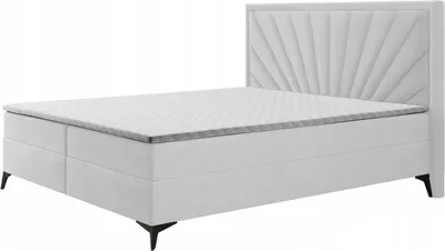 Produktbild von Boxspringbett SANI , Topper Federkern , 160 x 200 cm , ( Weiss - Madryt 920 )