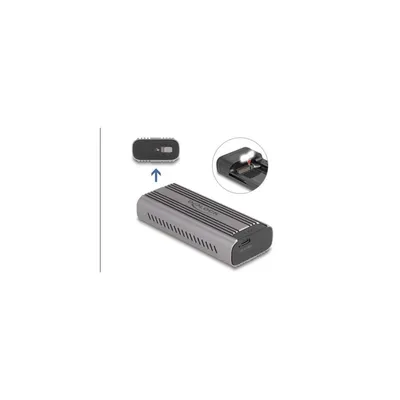 Productafbeelding van Delock - Geheugenbehuizing - M.2 - M.2 NVMe kaart / PCIe (NVMe) - USB-C - Grijs