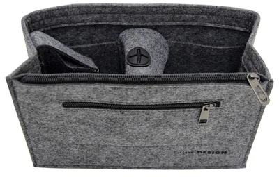 Produktbild von Handtaschen Organizer 23x10x16 cm Filz Tasche Innentasche Taschen Einsatz S Grau