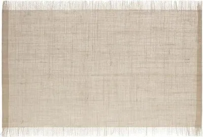 Zdjęcie produktu dla PODKŁADKA NA STÓŁ 45x30 cm Z JUTY naturalna Z FRĘDZLAMI