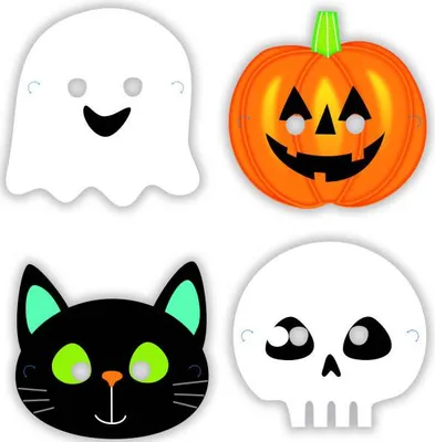 Immagine prodotto di Maschere di carta di Halloween 8 pezzi